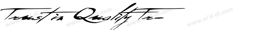 Trust in Quality Tr字体转换